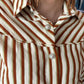 THML STRIPED BUTTON UP W/PEARL DETAIL TOP