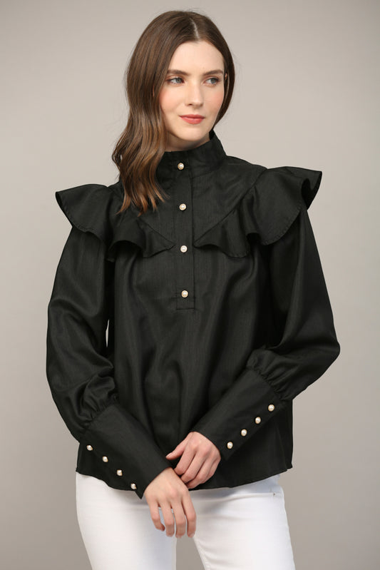 FATE RUFFLE COLLAR BLOUSE