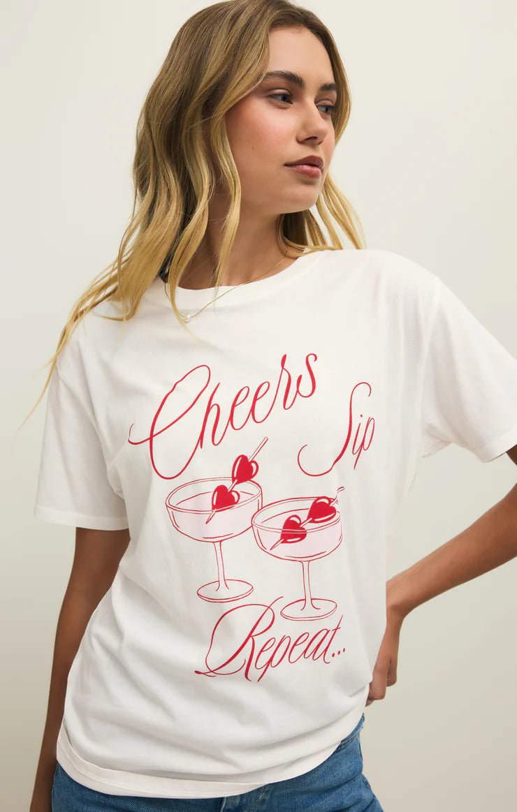 Z SUPPLY CHEERS BOYFRIEND TEE