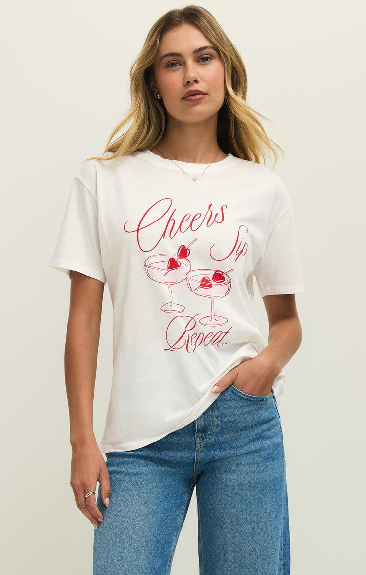Z SUPPLY CHEERS BOYFRIEND TEE