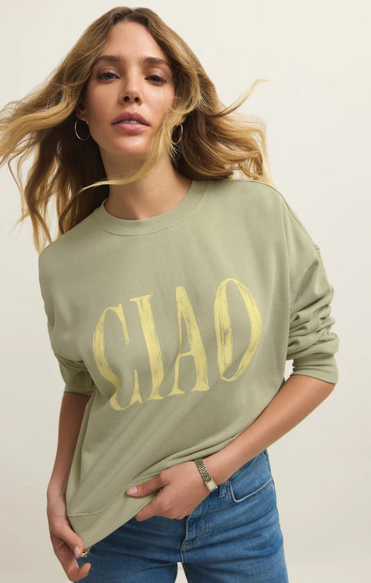 Z SUPPLY CIAO FIRST DATE SWEATSHIRT
