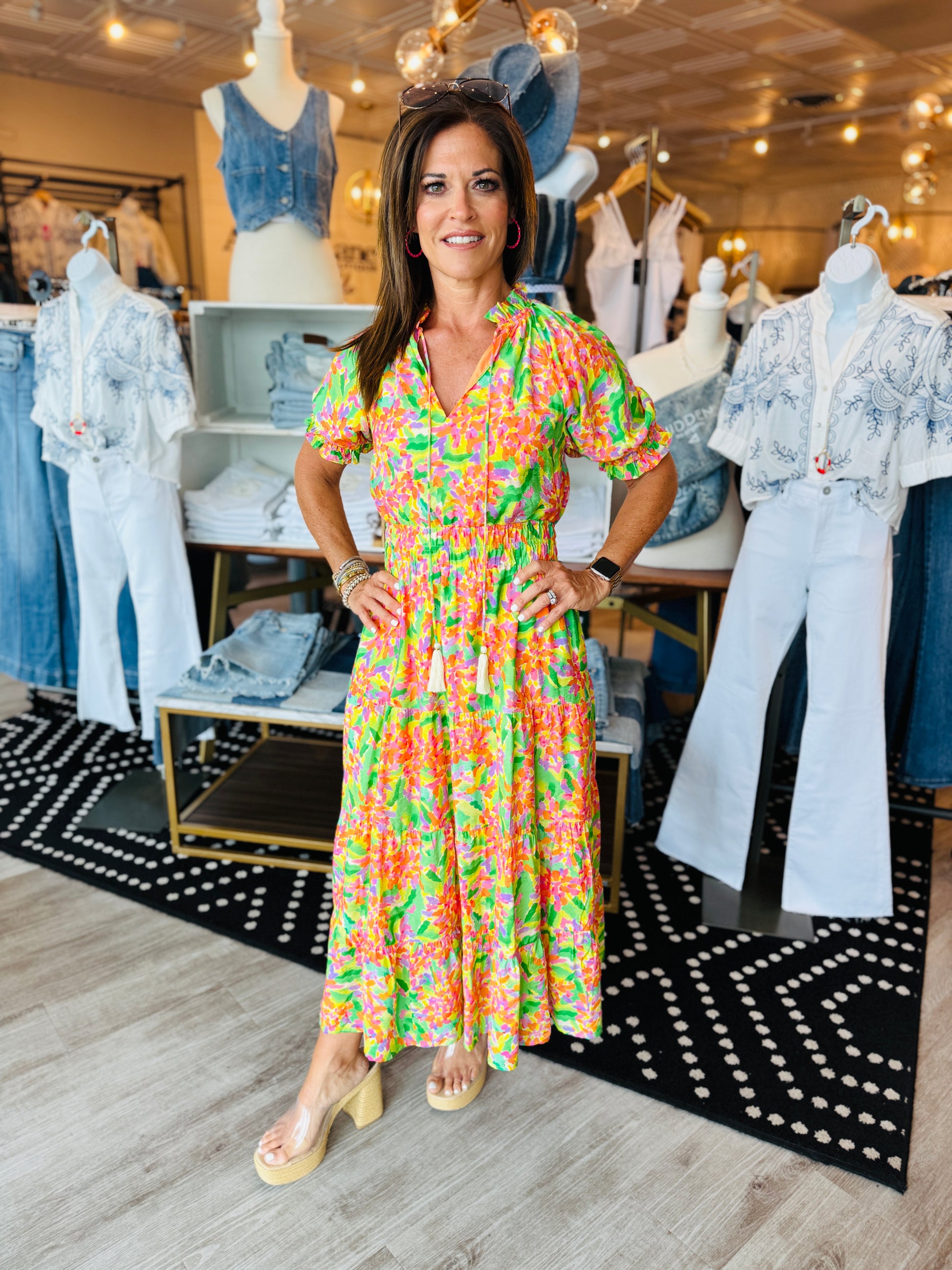 knee length dresses for ladies All That Matters Floral Maxi Dress- Light Blue knee length dresses for ladies All That Matters Floral Maxi Dress- Light Blue