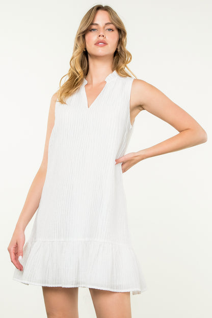 THML SEER SUCKER TEXTURED DRESS