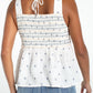 LIVERPOOL SMOCKED WOVEN TANK TOP