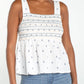 LIVERPOOL SMOCKED WOVEN TANK TOP
