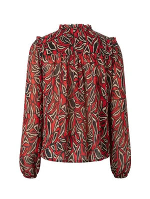 LIVERPOOL LONG SLV WOVEN TOP