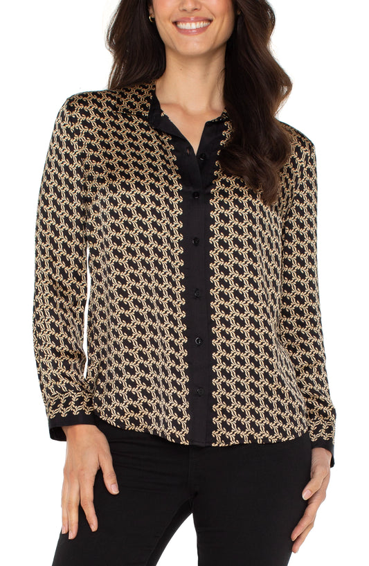 LIVERPOOL BUTTON FRONT WOVEN TOP