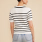 LUCY PARIS DAVEY STRIPE KNIT TOP