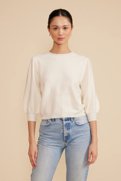 LUCY PARIS BRITT KNIT 3/4 SLV TOP