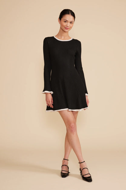 LUCY PARIS RIANNE LONG SLEEVE MINI DRESS
