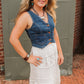 CROCHET FLORAL PATTERN MIX MIDI SKIRT
