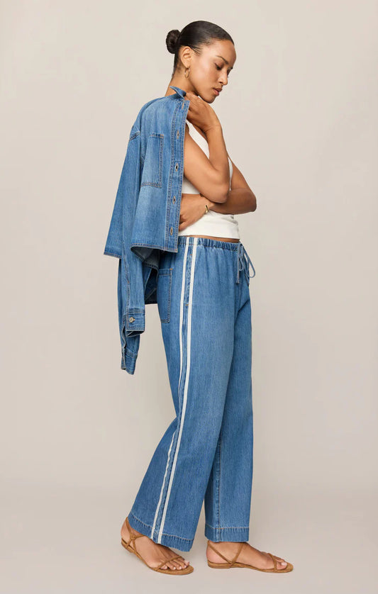 Z SUPPLY SIDELINES DENIM TRACK PANT