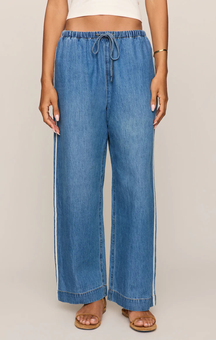 Z SUPPLY SIDELINES DENIM TRACK PANT