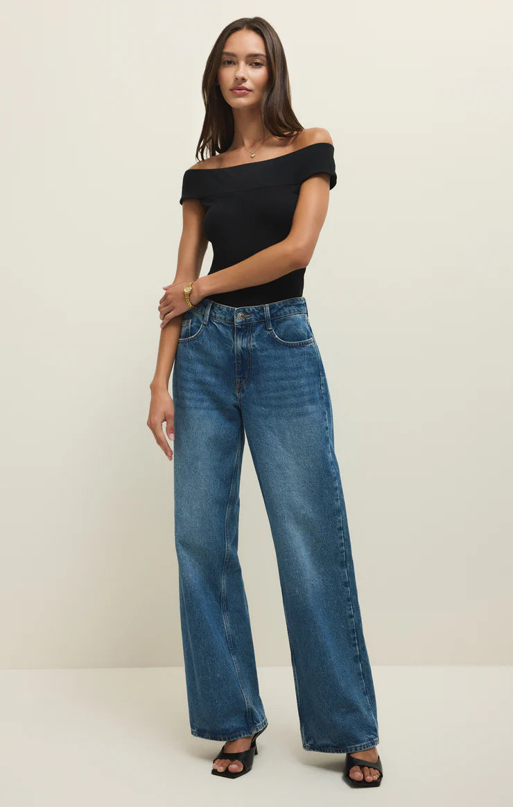 Z SUPPLY SECOND SKIN OFF SHOULDER TOP