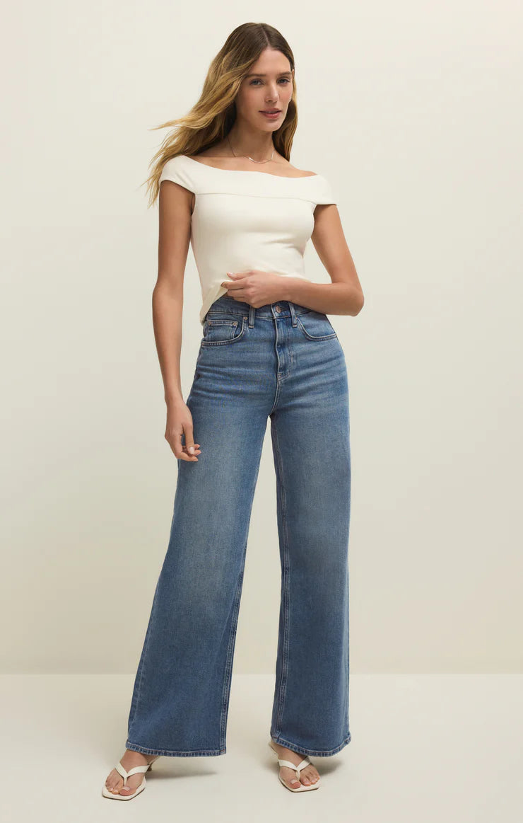 Z SUPPLY SECOND SKIN OFF SHOULDER TOP