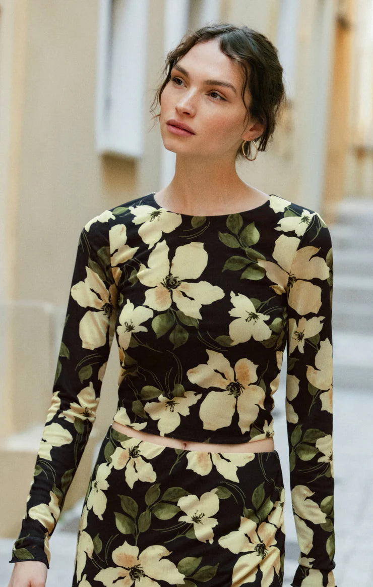 Z SUPPLY TAYSHA REN FLORAL MESH TOP