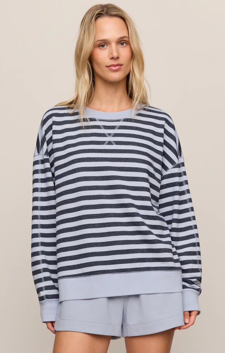 Z SUPPLY EVERYDAY STRIPED CREW SWEATER
