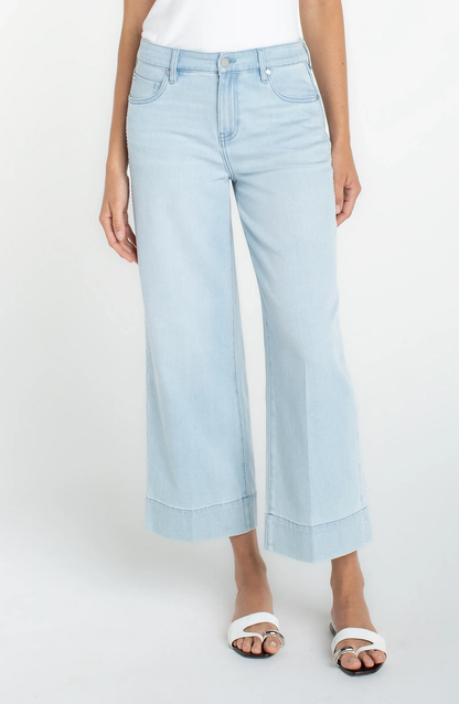 LIVERPOOL EMBROIDERED SIDE CROP PANT
