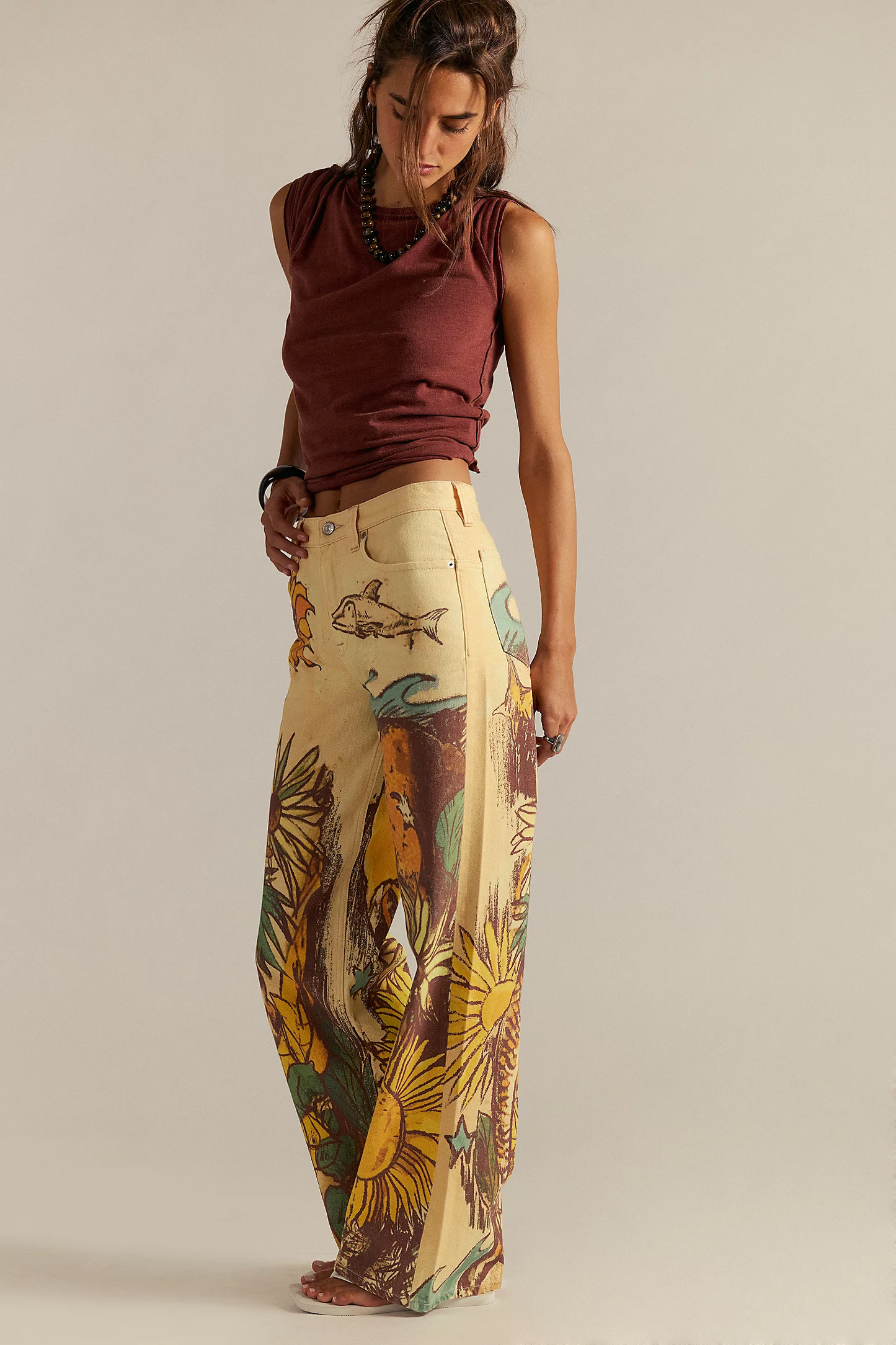 FREE PEOPLE BEACH SCENE JEAN