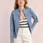 OFFICIER STYLE DENIM JACKET