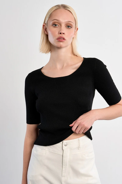 MOLLY BRACKEN OPEN BACK SWEATER