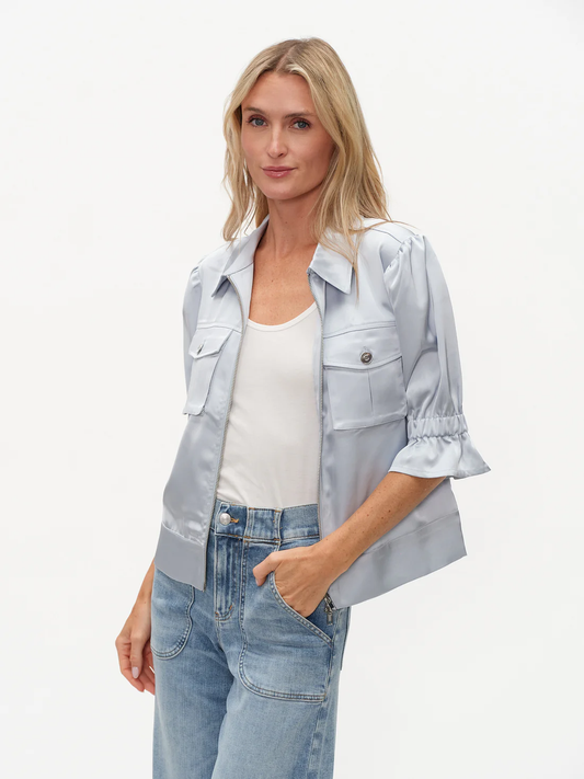 SIX FIFTY ANNA SATIN ZIP JACKET