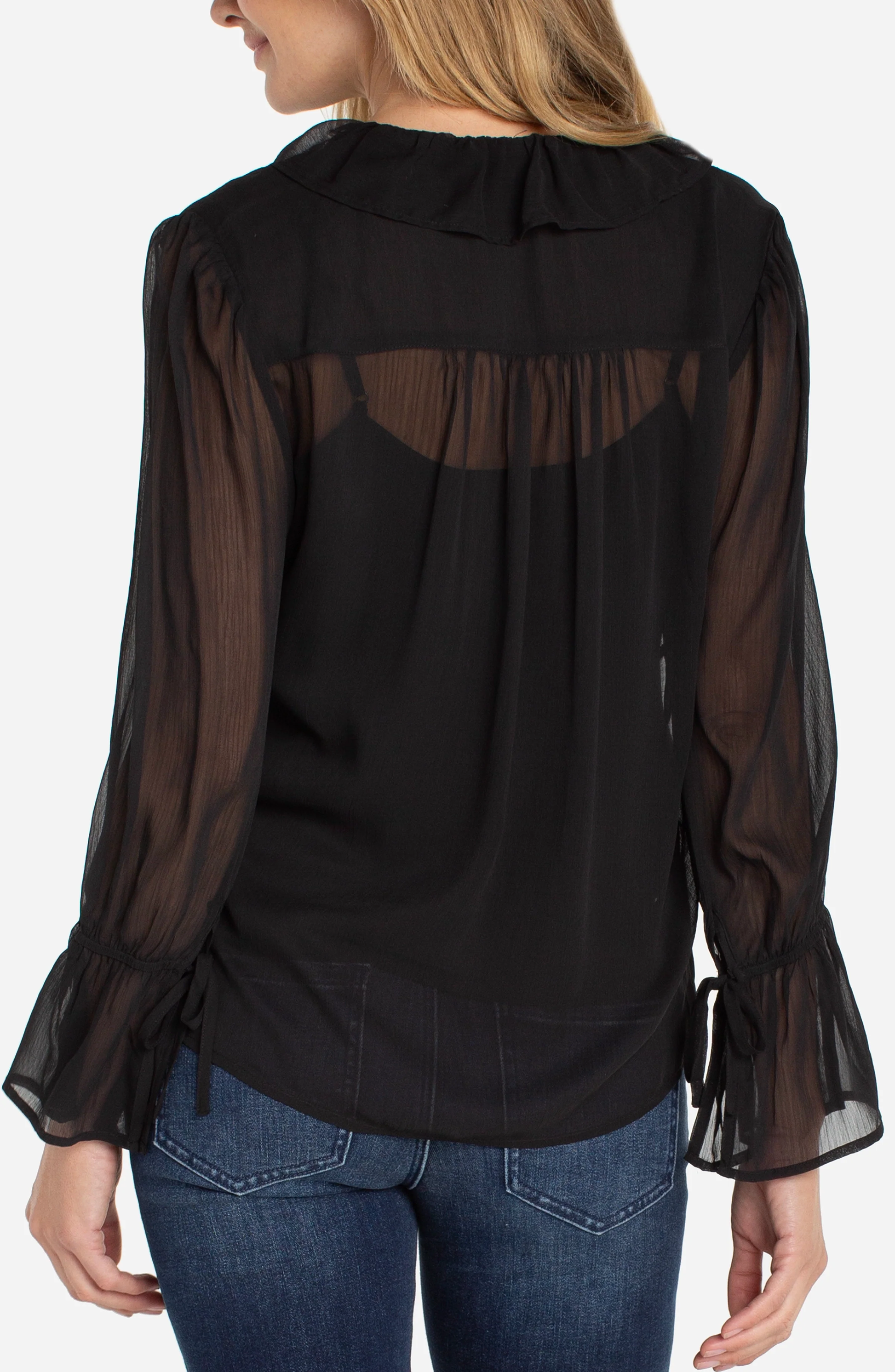 LIVERPOOL RUFFLE SLV BLOUSE