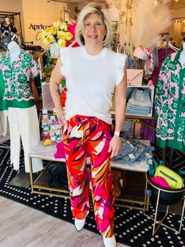 MOLLY BRACKEN PALM LEAF PANT