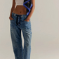 FREE PEOPLE MOXIE LOW SLUNG BARREL JEANS