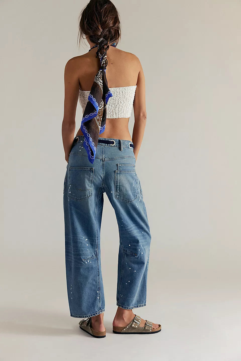 FREE PEOPLE MOXIE LOW SLUNG BARREL JEANS
