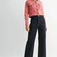PATCH POCKET WIDE LEG FLARE JEANS