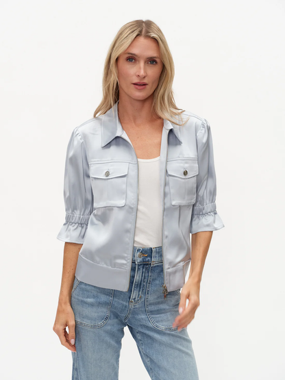 SIX FIFTY ANNA SATIN ZIP JACKET