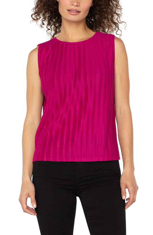 LIVERPOOL PLEATED BOAT NECK TOP