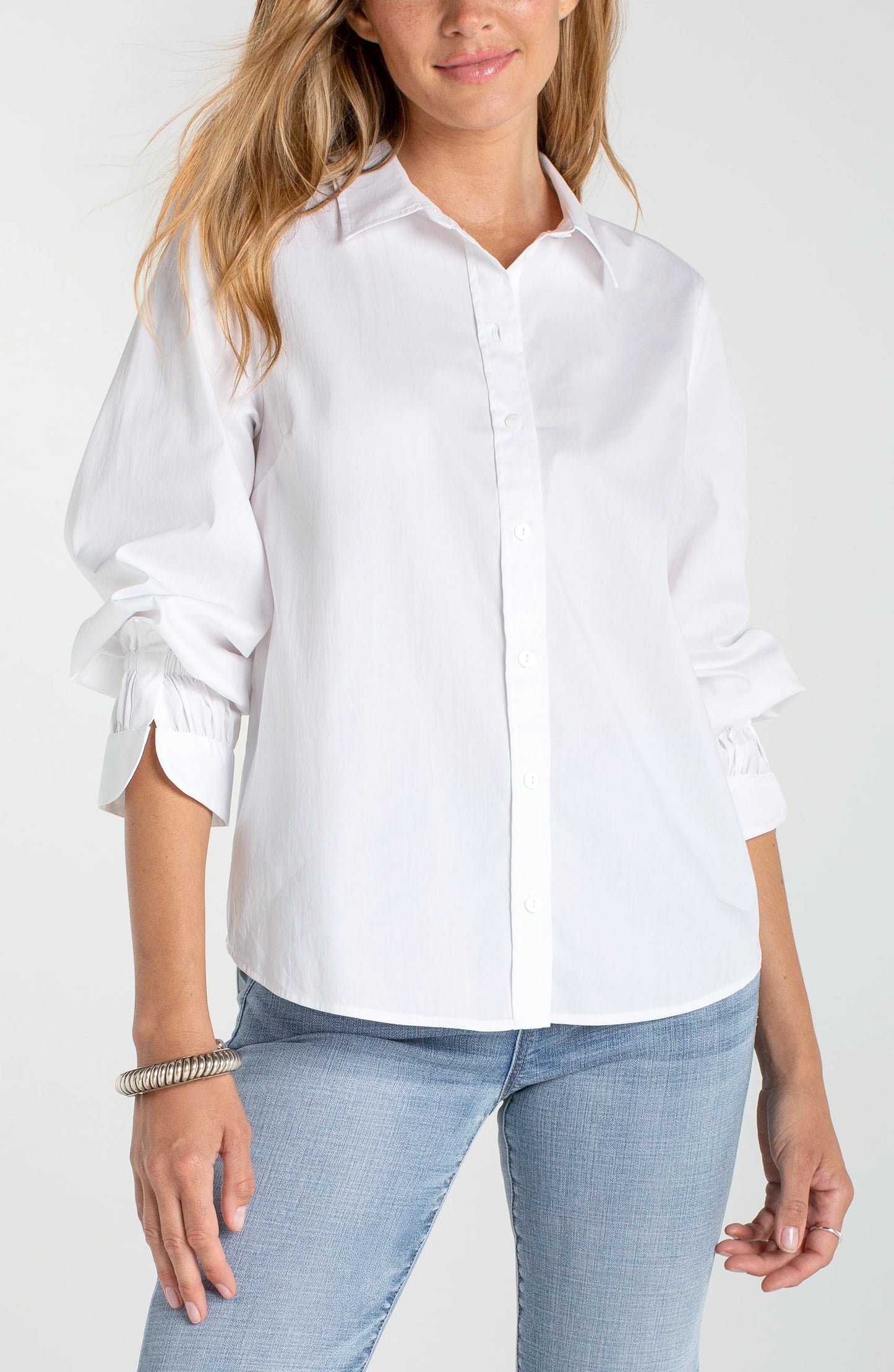 LIVERPOOL ADJUSTABLE SLEEVE BUTTON DOWN TOP