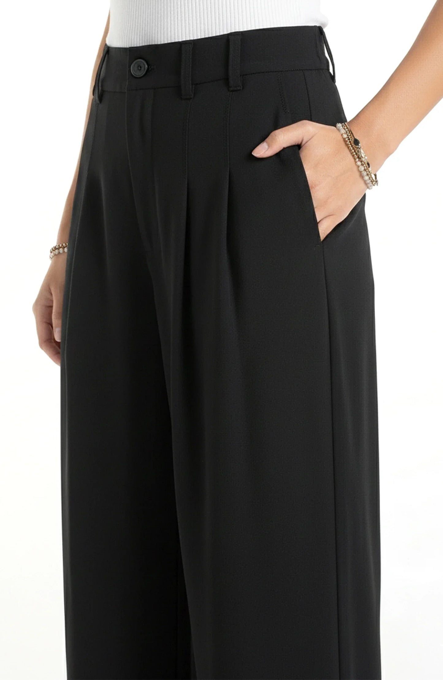 LIVERPOOL HR PLEATED WIDE LEG PANT