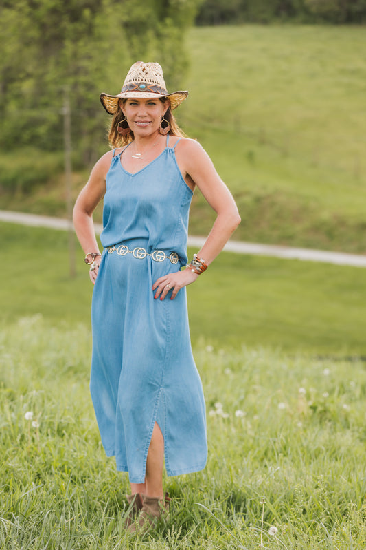 MOLLY BRACKEN TENCEL MAXI DRESS