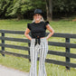 FRONT TIE RUFFLED SLV TOP
