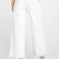 LIVERPOOL STRIDE WIDE LEG CROP WITH EMBROIDERED HEM