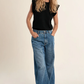 MOLLY BRACKEN RUFFLE SLV TOP