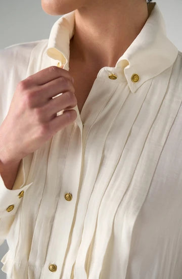 LIVERPOOL LONG SLV TUXEDO BLOUSE