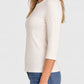 LIVERPOOL 3/4" SLV CREW NECK KNIT TOP