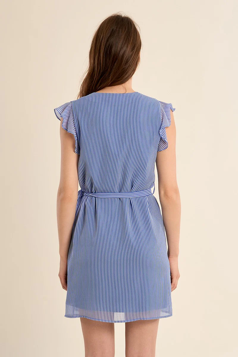 MOLLY BRACKEN RUFFLE STRIP DRESS