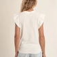 MOLLY BRACKEN RUFFLE SLV TOP