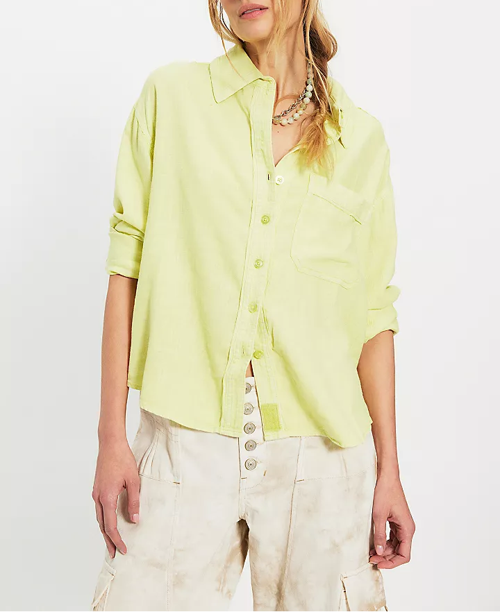 FREE PEOPLE LINEN LAUREL TOP