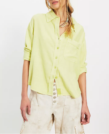 FREE PEOPLE LINEN LAUREL TOP
