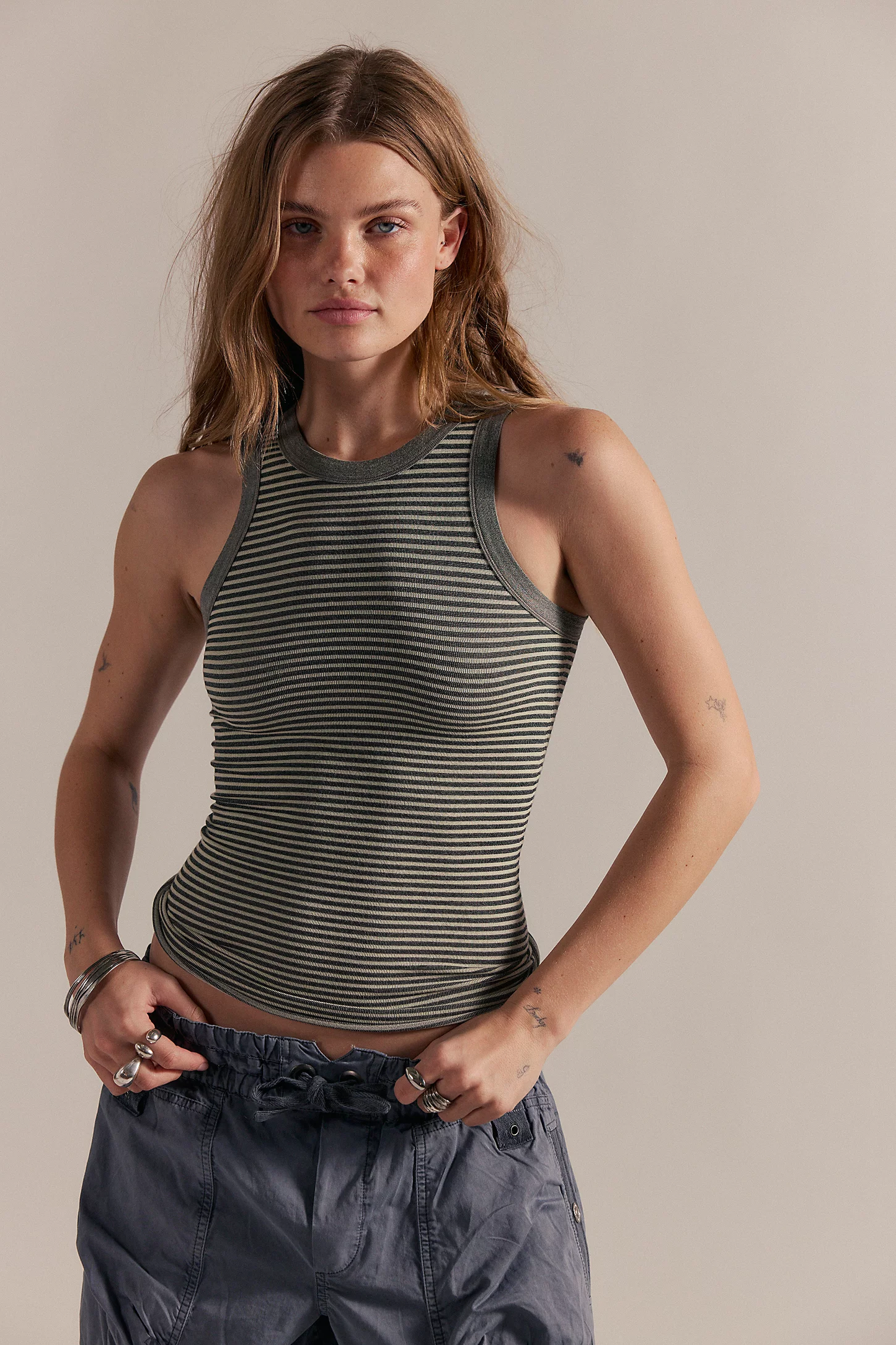 FREE PEOPLE SO SOFT STRIPE TANK